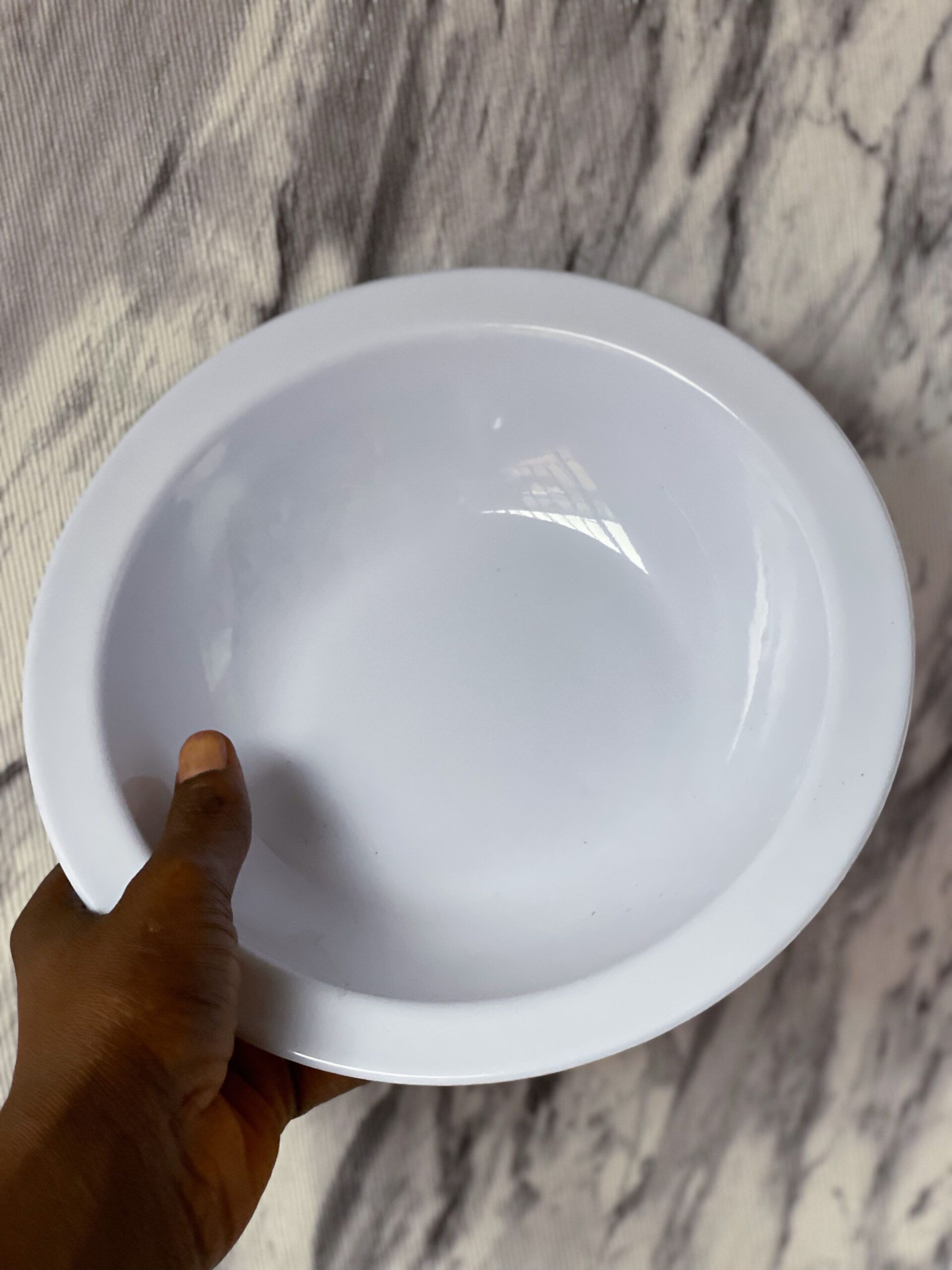 White soup plate