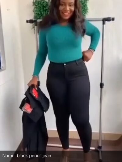 Black pencil jean
